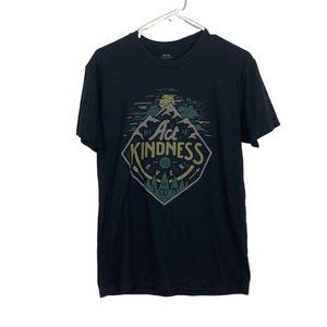 No Act Kindness Is Ever Soon Sevenly Limited Edition Mens Black Tee Sz S